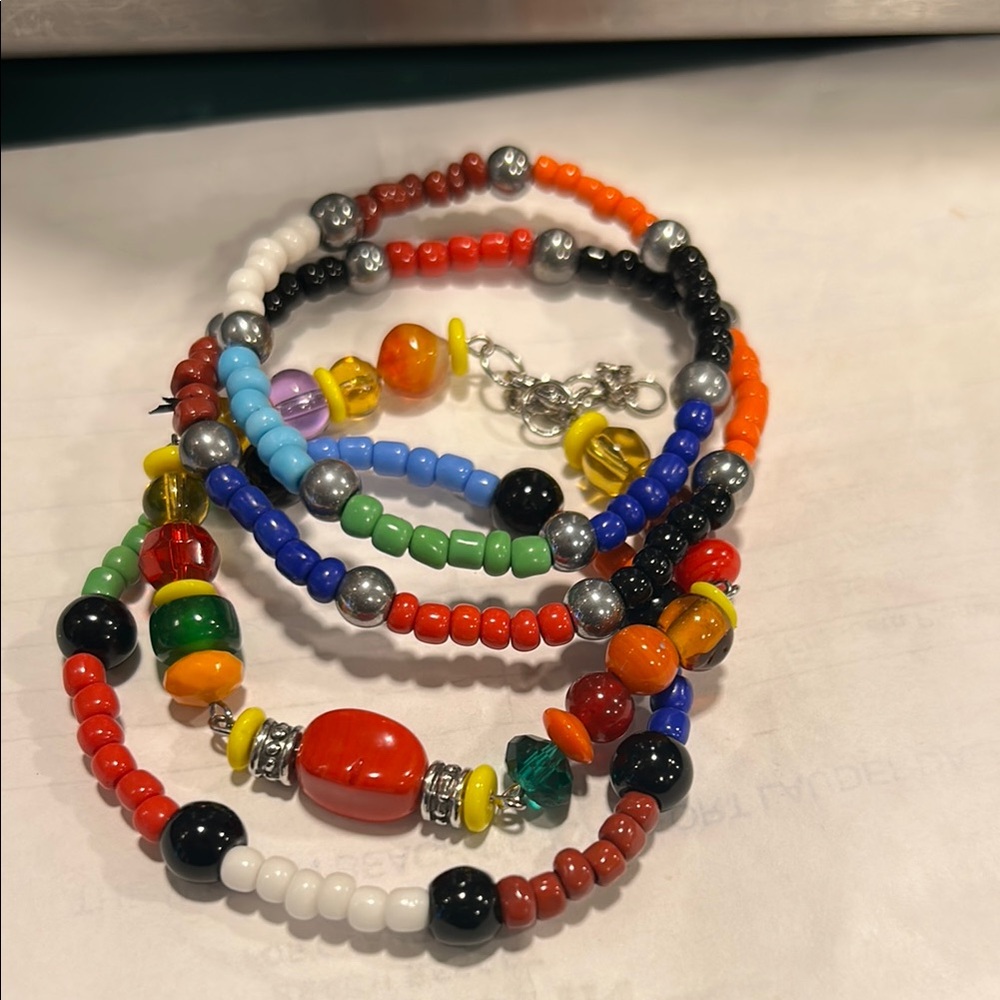Colorful Beaded Bracelet Set